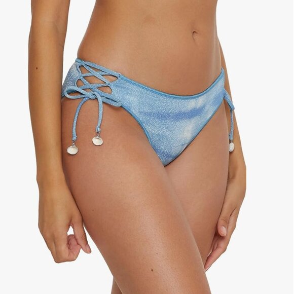 Becca By Rebecca Virtue Womens  Washed Away Hipster Bikini Bottom, Blue - As Is - Picture 1 of 12